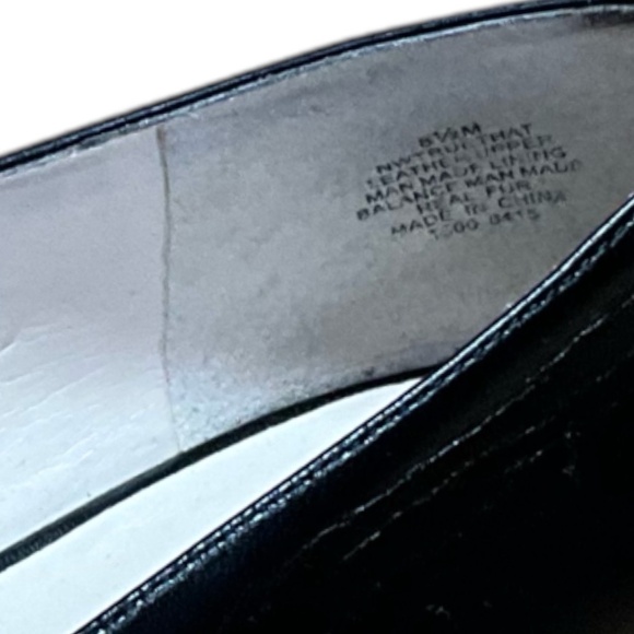 NINE WEST Genuine Leather Pointy Toe Flats Houndstooth Calf Hair Upper US Sz 8.5 - Picture 9 of 10